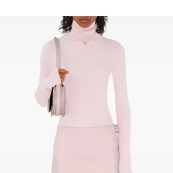 Burberry Small Pink Wool Equestrian Patch Turtleneck - Picture 9 of 16